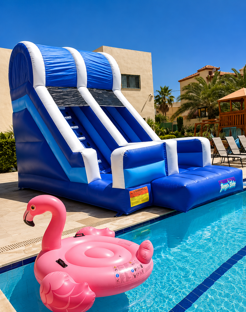 White and Blue Water Slide (3mx6m)